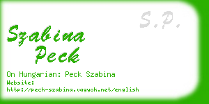 szabina peck business card